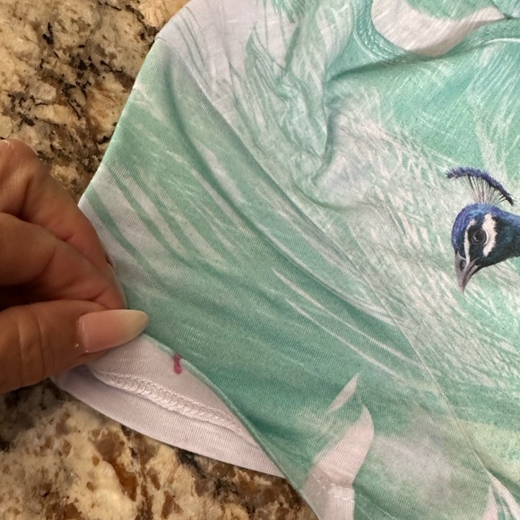 San Diego Zoo Peacock short sleeve T-shirt A line sz MD great condition birds - Picture 5 of 7